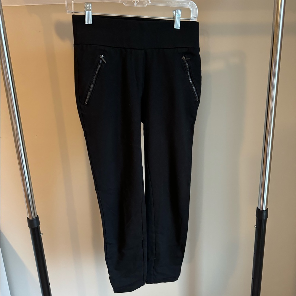 Ann Taylor Pocket Ponte Leggings Small Black